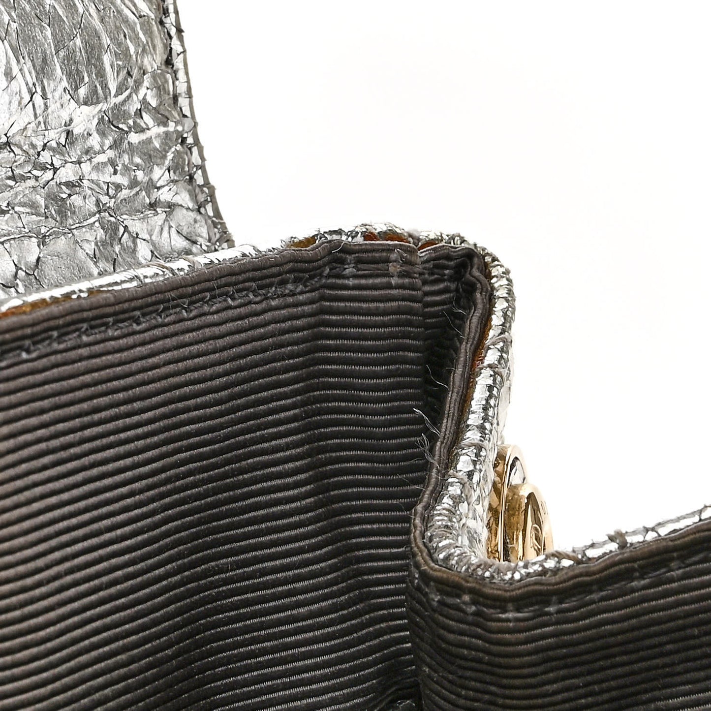 Metallic Calfskin Small Stardust Backpack Silver