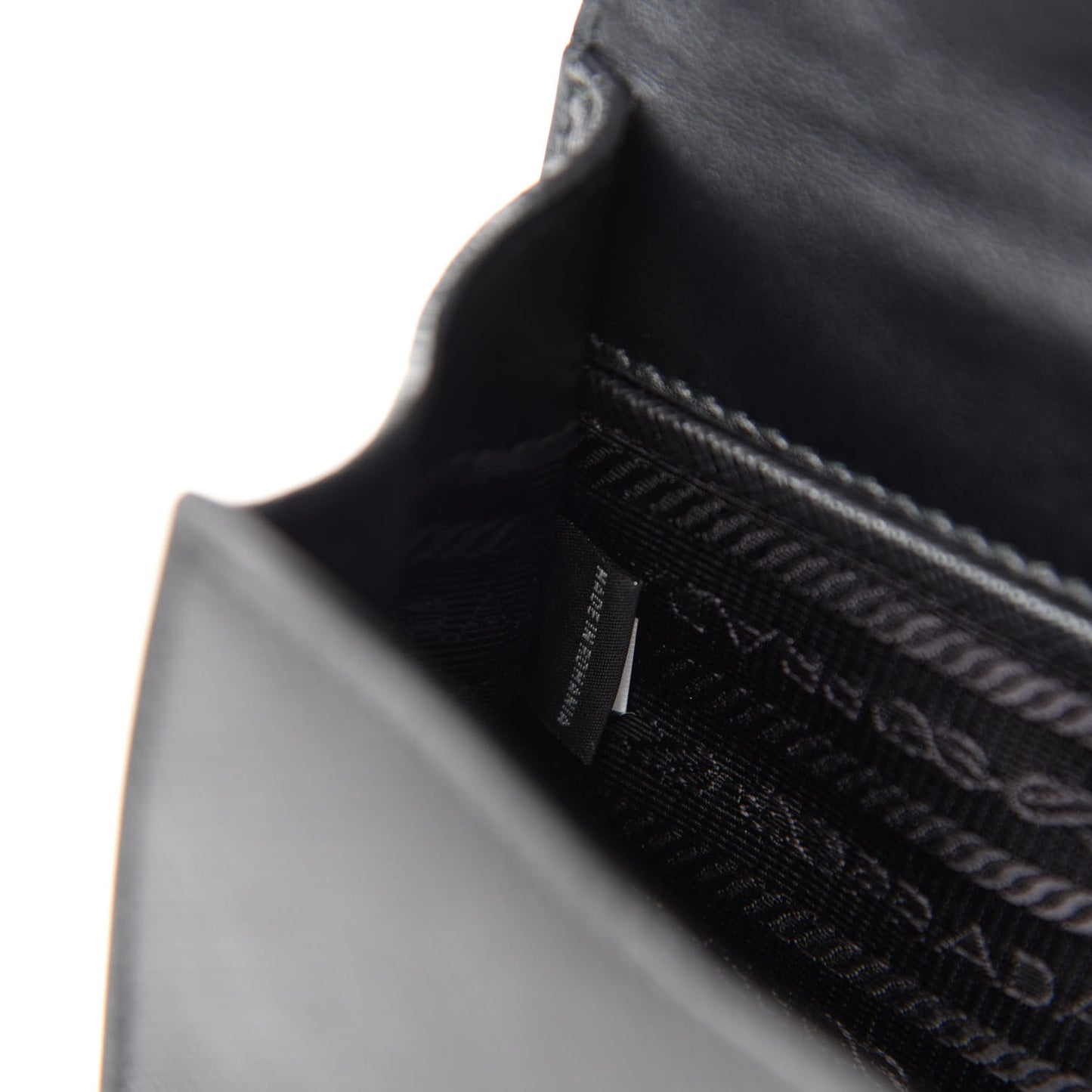 Saffiano Soft Calfskin Chain Crossbody Bag Black