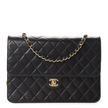 Chanel Lambskin Quilted Jumbo Single Flap Black 1 of 14
