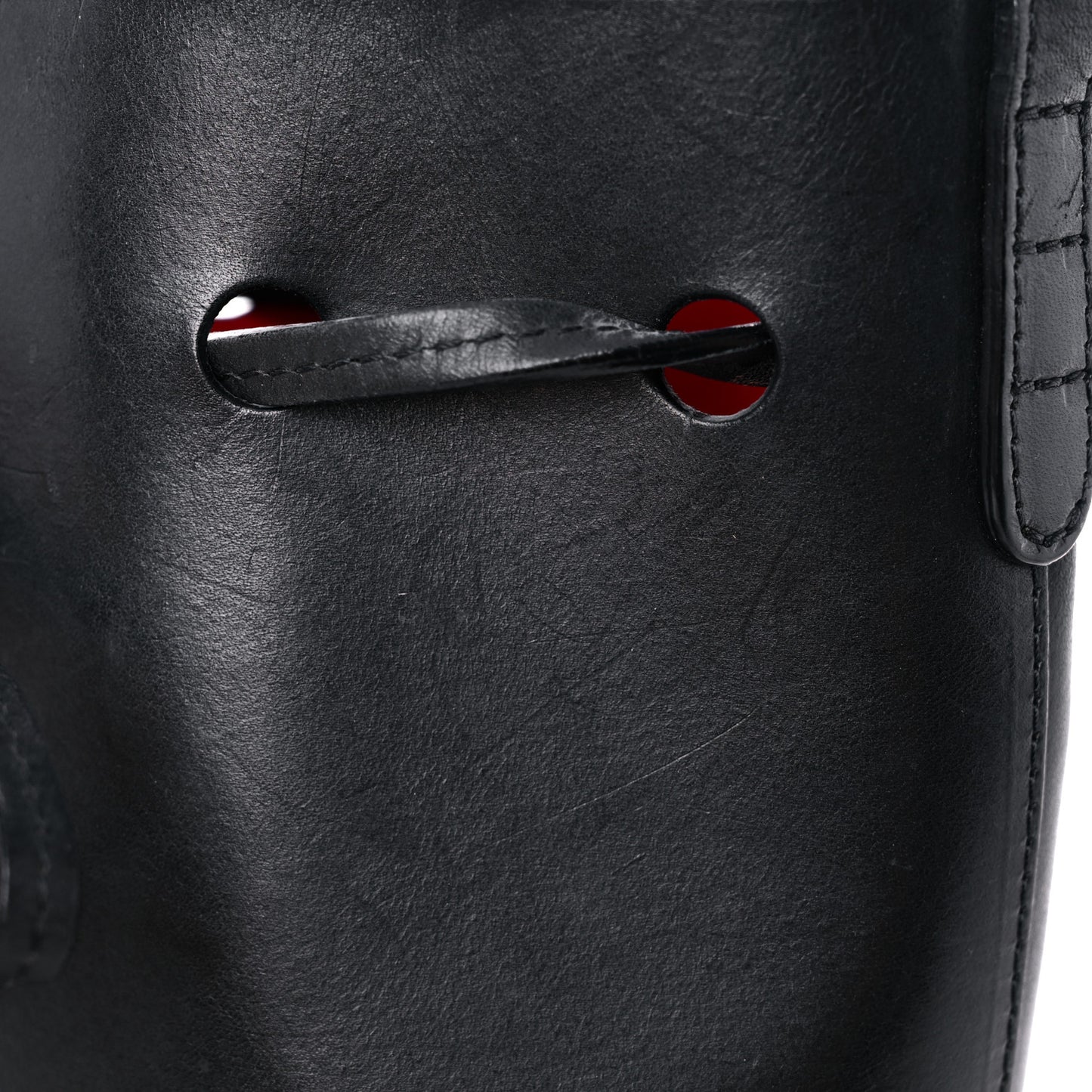 Calfskin Mini Bucket Bag Black Flamma