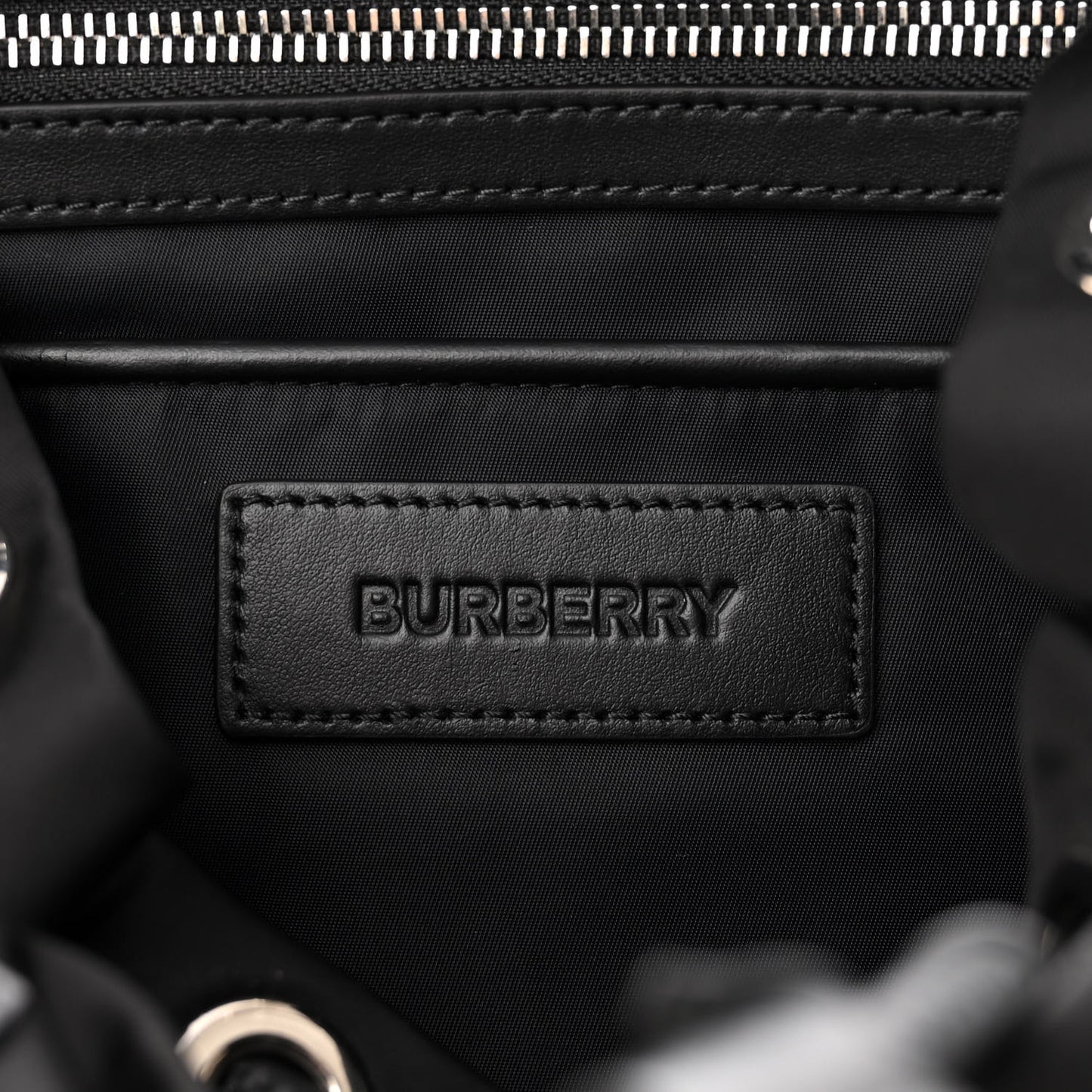 Nylon Logo Print Medium Rucksack Backpack Black