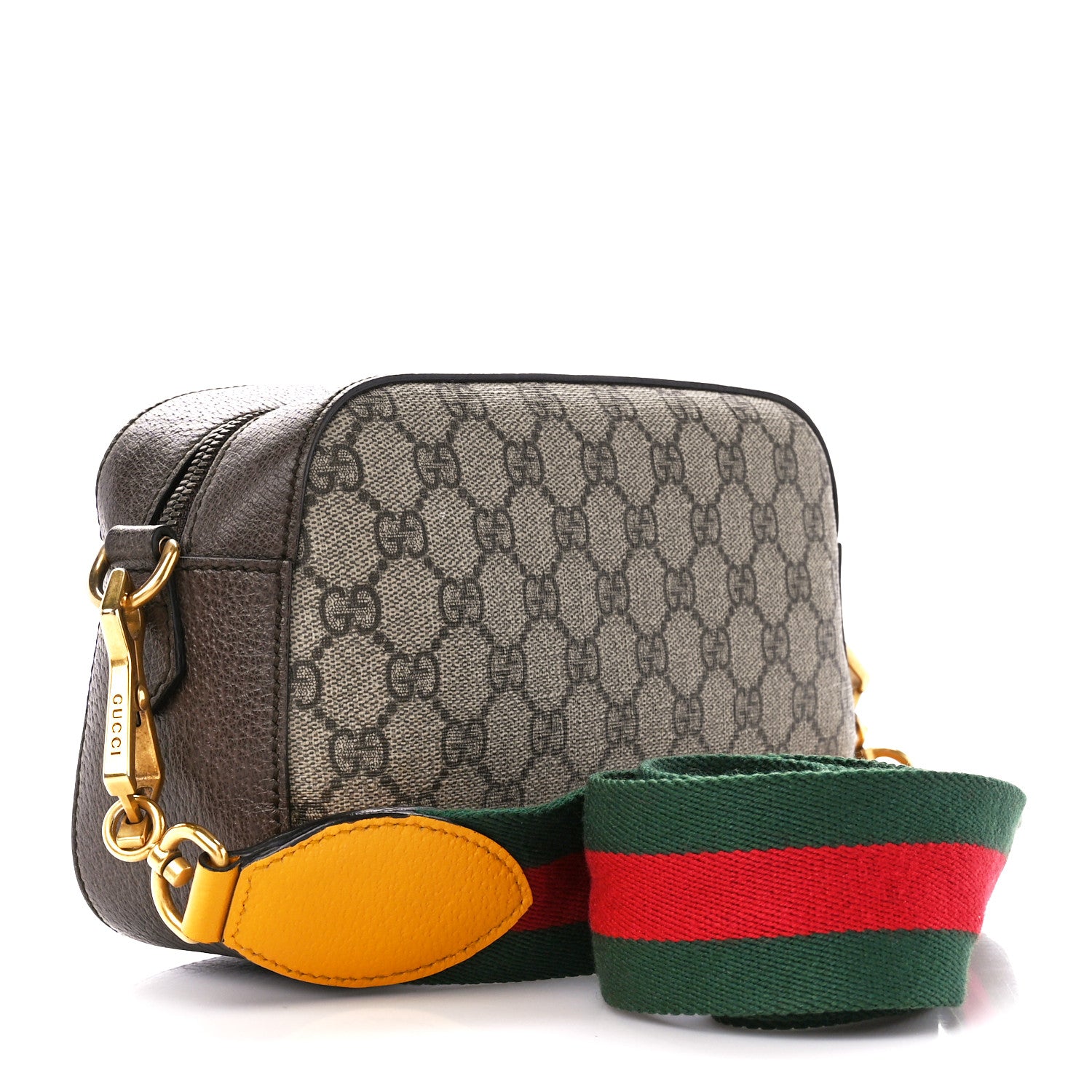 Gucci GG Supreme Monogram Web Neo Vintage Shoulder Bag Beige New Acero Crop 3 of 12