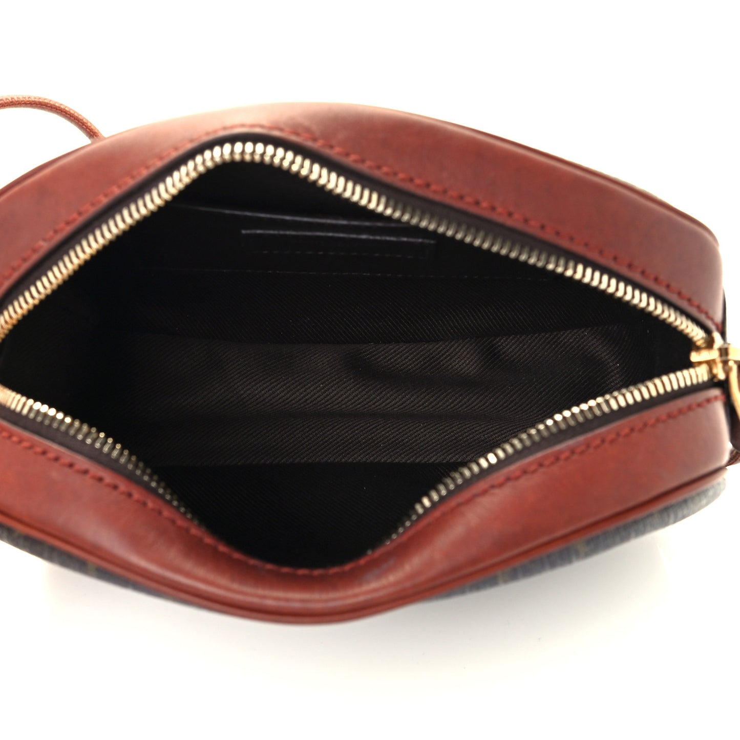 Canvas Smooth Calfskin Le Monogramme Small Camera Bag Chestnut