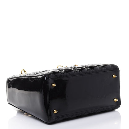 Christian Dior Patent Cannage Medium Lady Dior Black 3 of 4
