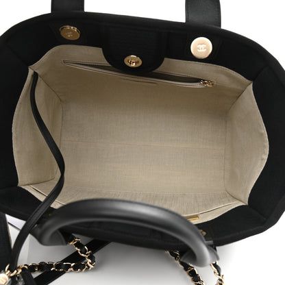Chanel Mixed Fibers Small Deauville Tote Black 5 of 10