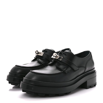 Hermes Glossed Calfskin First Oxford 37 Black 3 of 10