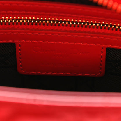 Christian Dior Patent Cannage Medium Lady Dior Red 6 of 11