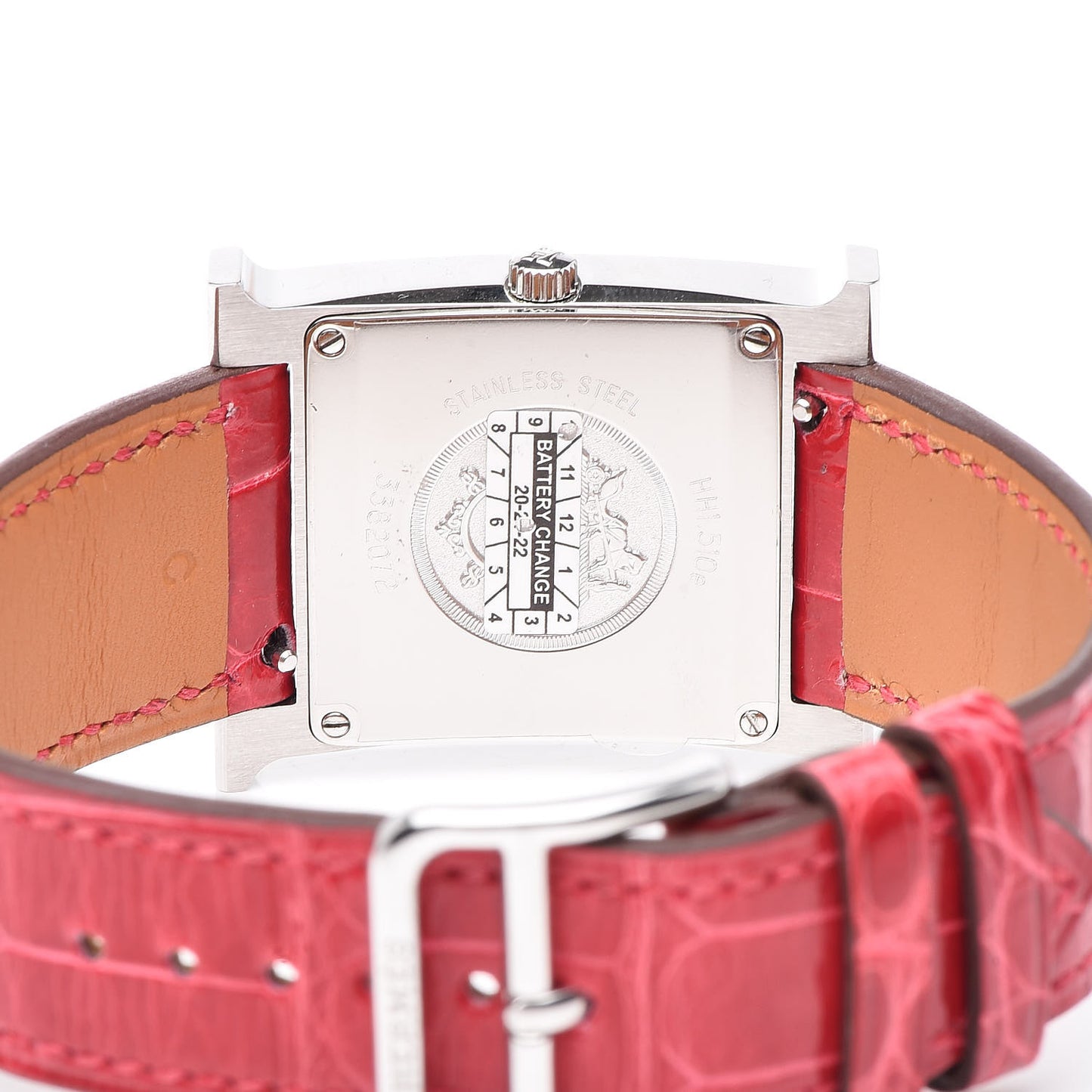Stainless Steel Alligator Diamond Mother of Pearl 26mm Heure H Hour Quartz Watch Braise