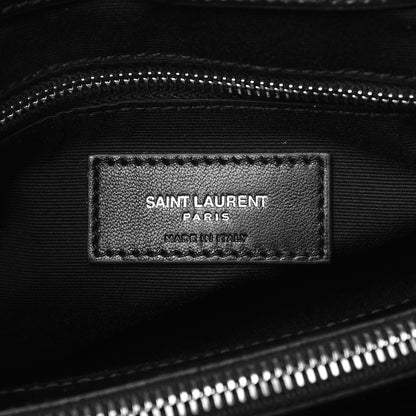 Saint Laurent Calfskin Y Quilted Monogram Large Loulou Chain Satchel Black 10 of 11