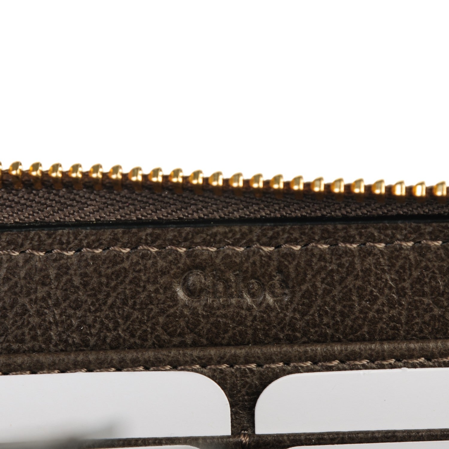 Chloe Grained Calfskin Paraty Long Zip Around Wallet Rock 6 of 8