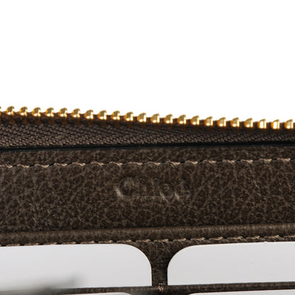 Chloe Grained Calfskin Paraty Long Zip Around Wallet Rock 6 of 8