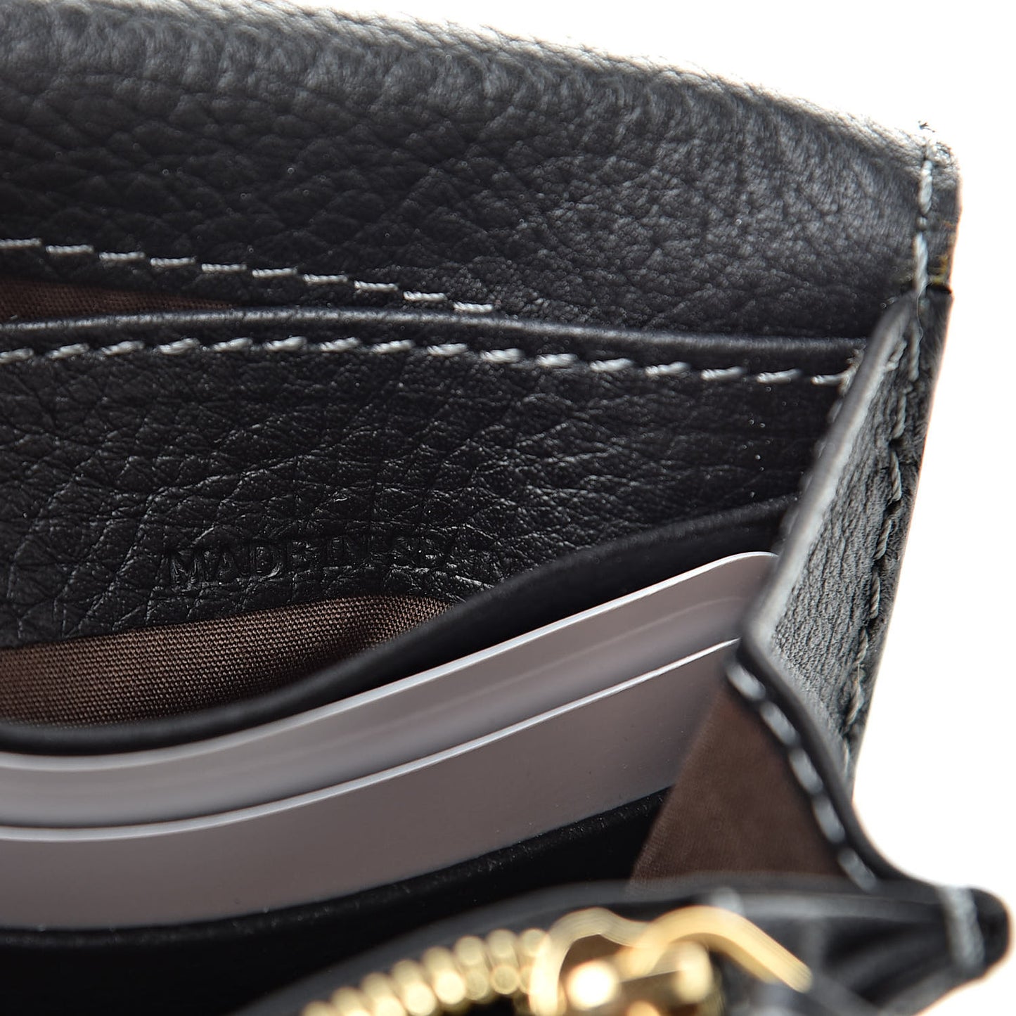 Calfskin Marcie Continental Flap Wallet Black