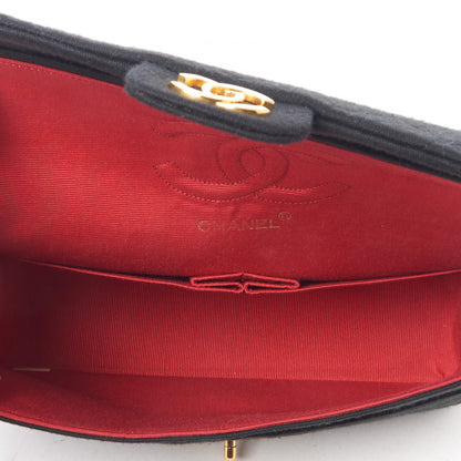 Chanel Jersey Quilted Medium Double Flap Black 4 of 9