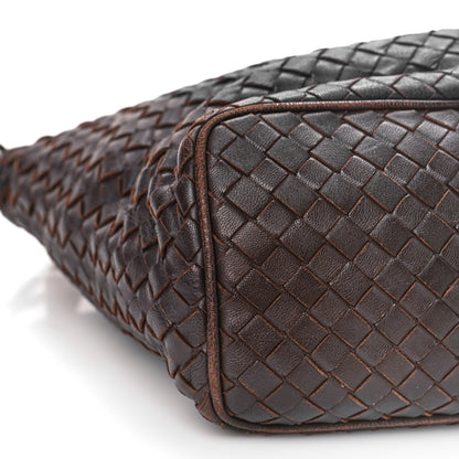 Bottega Veneta Metallic Nappa Intrecciato Small Shoulder Bag Steel 8 of 9