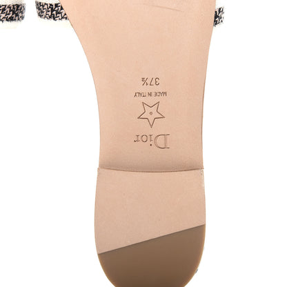 Christian Dior Canvas Rose Mutabilis Embroidered Dway Flat Slide Sandals 37.5 Pink Multicolor 8 of 10