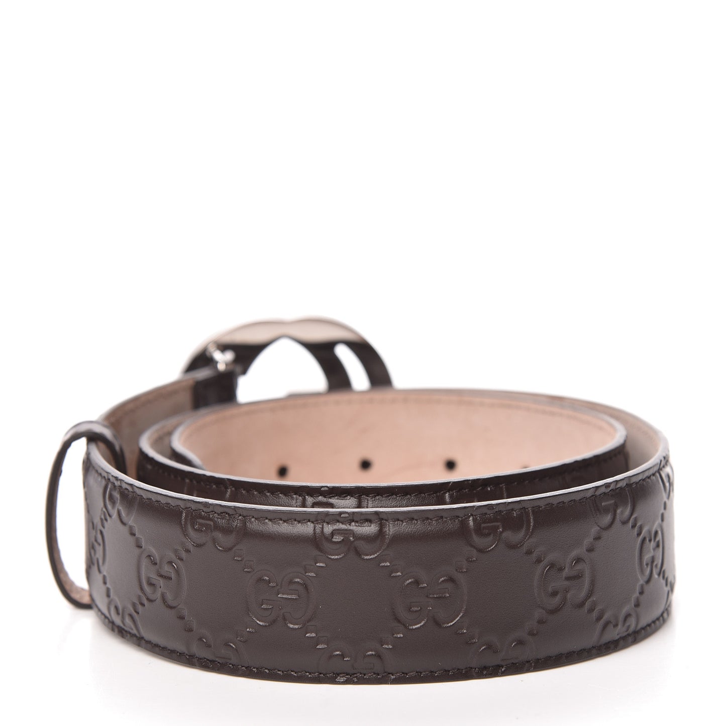Guccissima Signature Interlocking G 40mm Belt 85 34 Cocoa