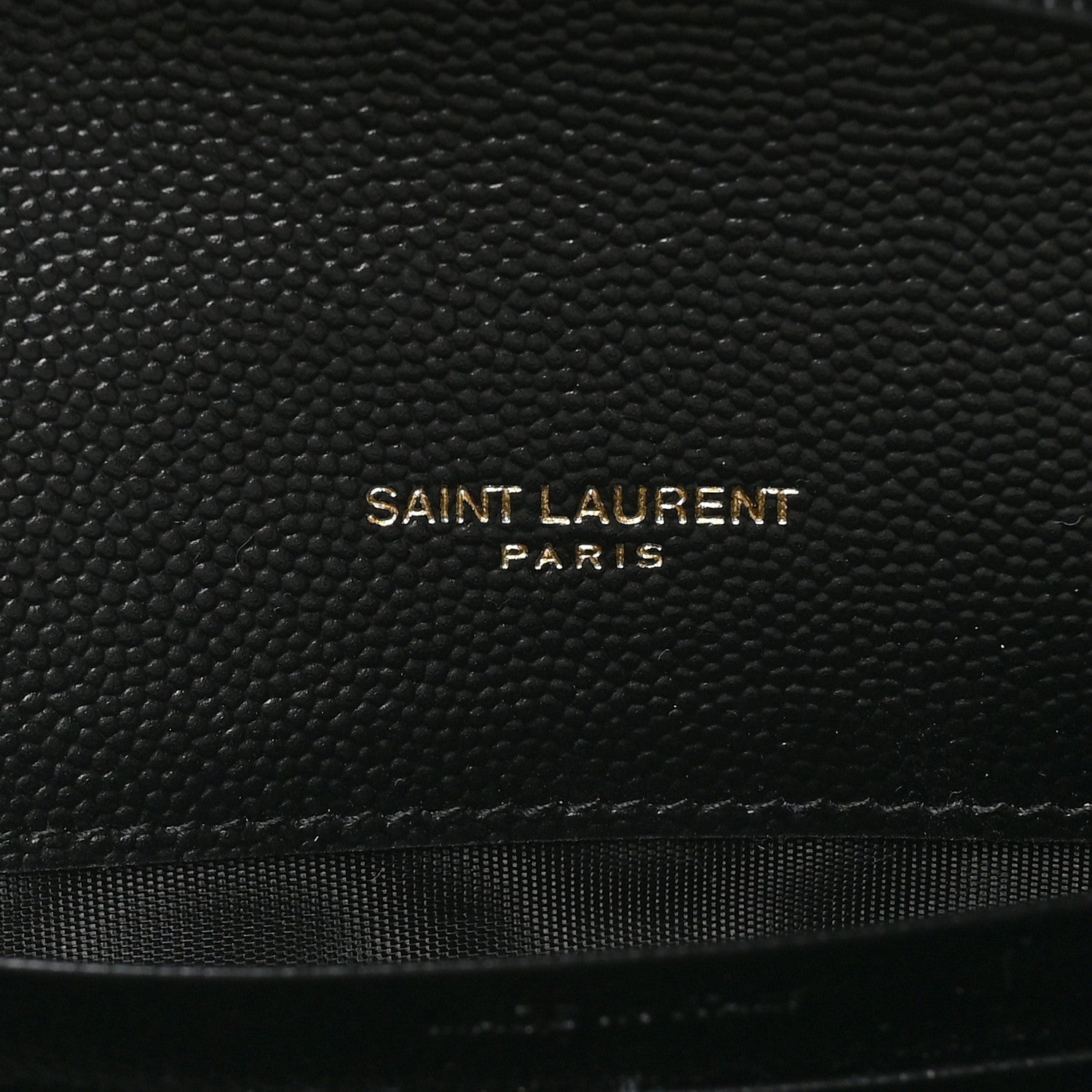 Saint Laurent Grain De Poudre Matelasse Chevron Monogram Chain Wallet Black 6 of 10