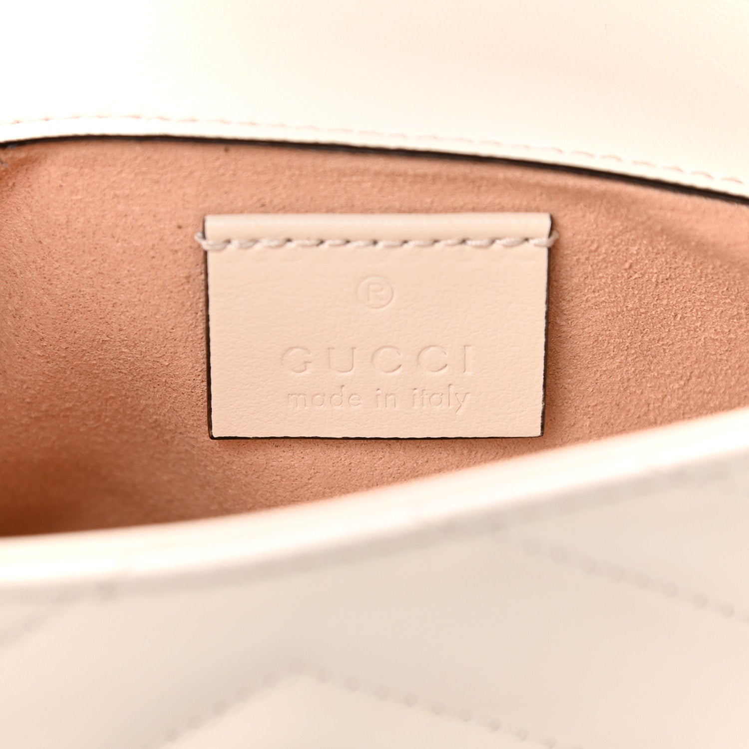 Gucci Calfskin Matelasse Super Mini GG Marmont Shoulder Bag White 6 of 10