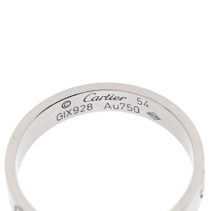 Cartier 18K White Gold 3.5mm LOVE Wedding Band Ring 54 7 3 of 4