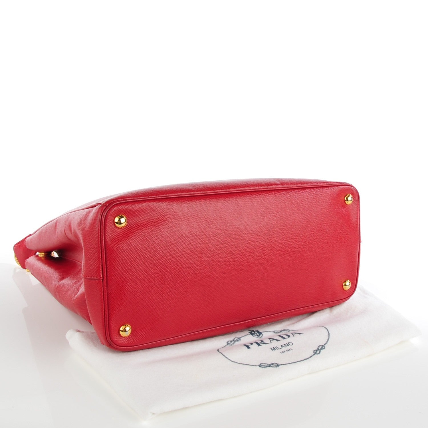 Prada Saffiano Large Galleria Double Zip Tote Fuoco 4 of 8