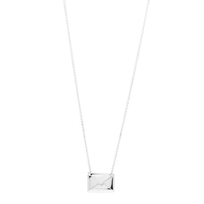 Tiffany Sterling Silver Sweet Nothings Envelope Necklace 1 of 4