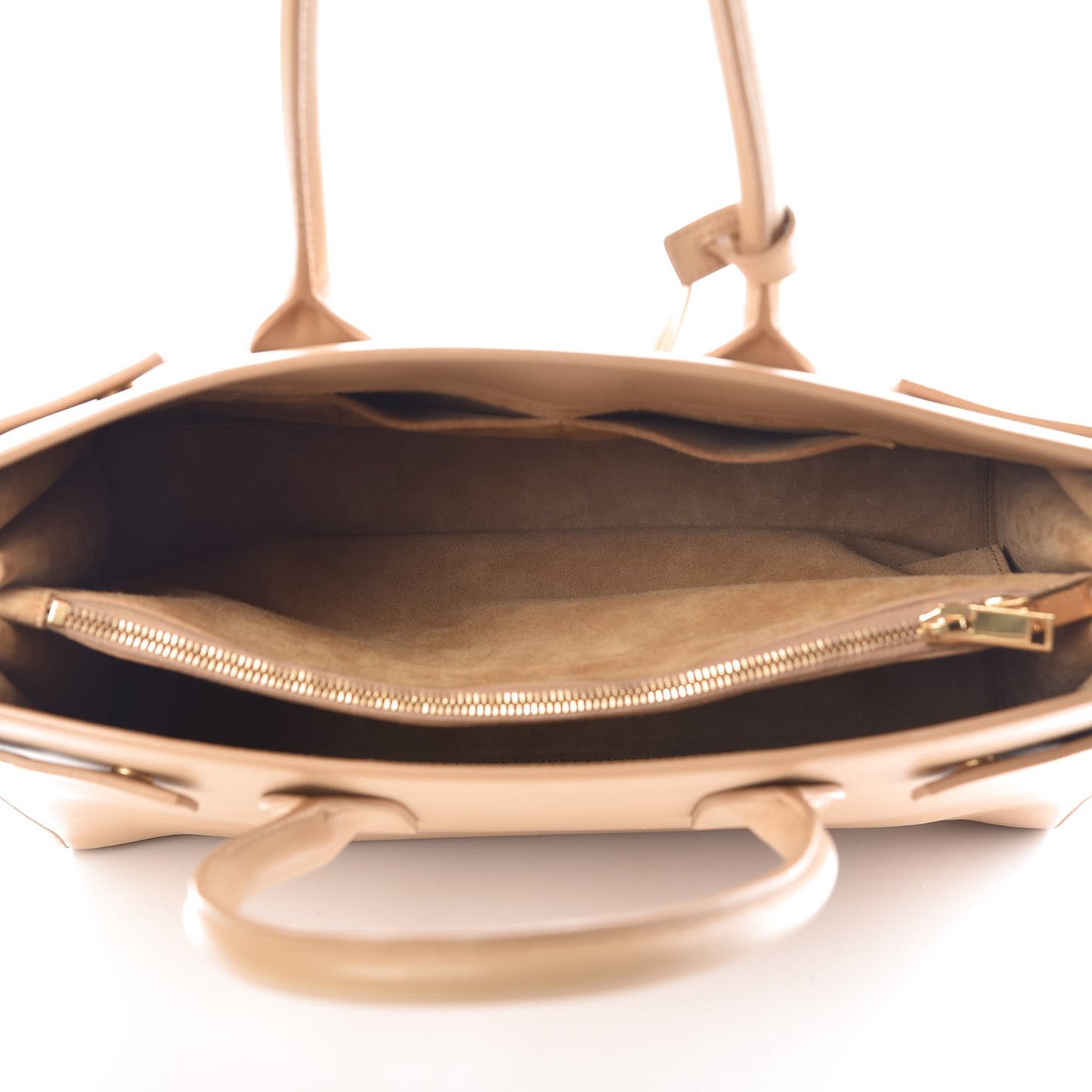 Calfskin Large Sac de Jour Carryall Dark Beige