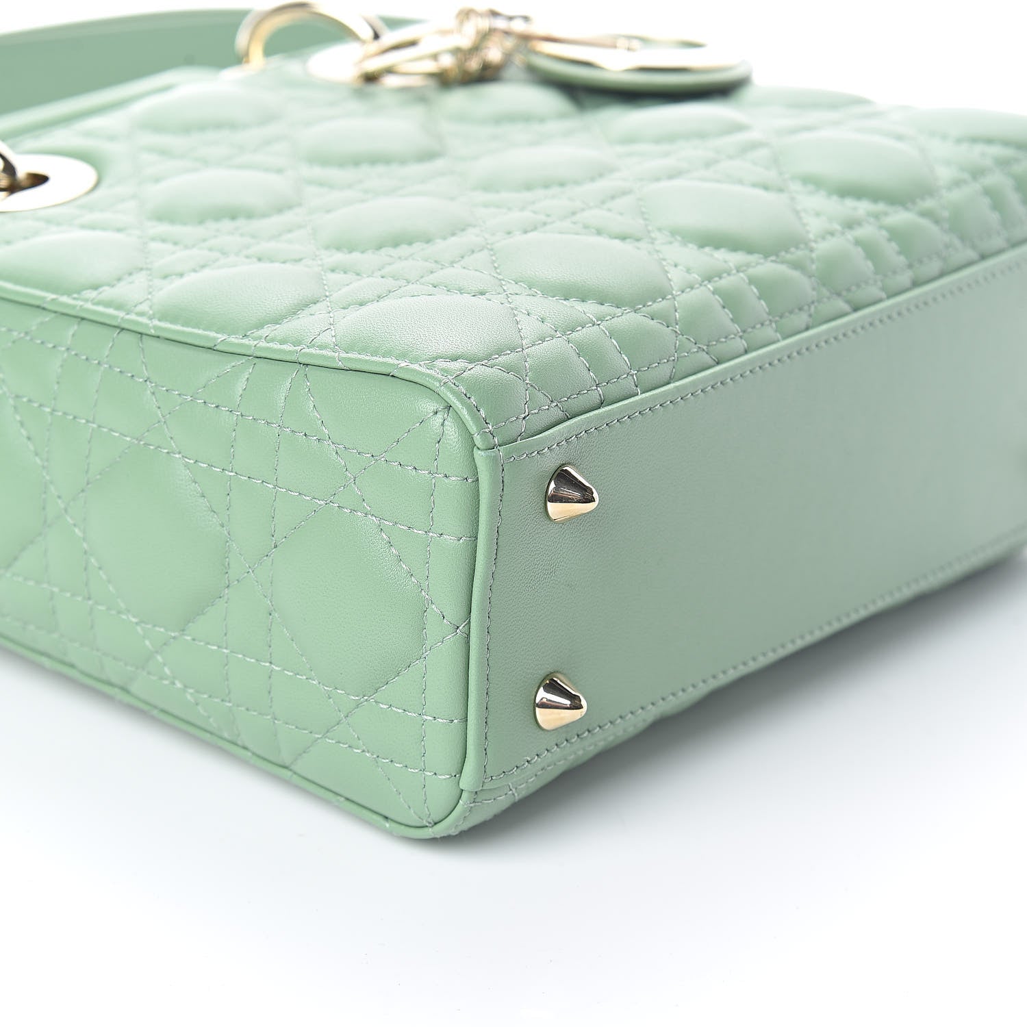 Christian Dior Lambskin Cannage Small My ABCDior Lady Dior Green 7 of 8
