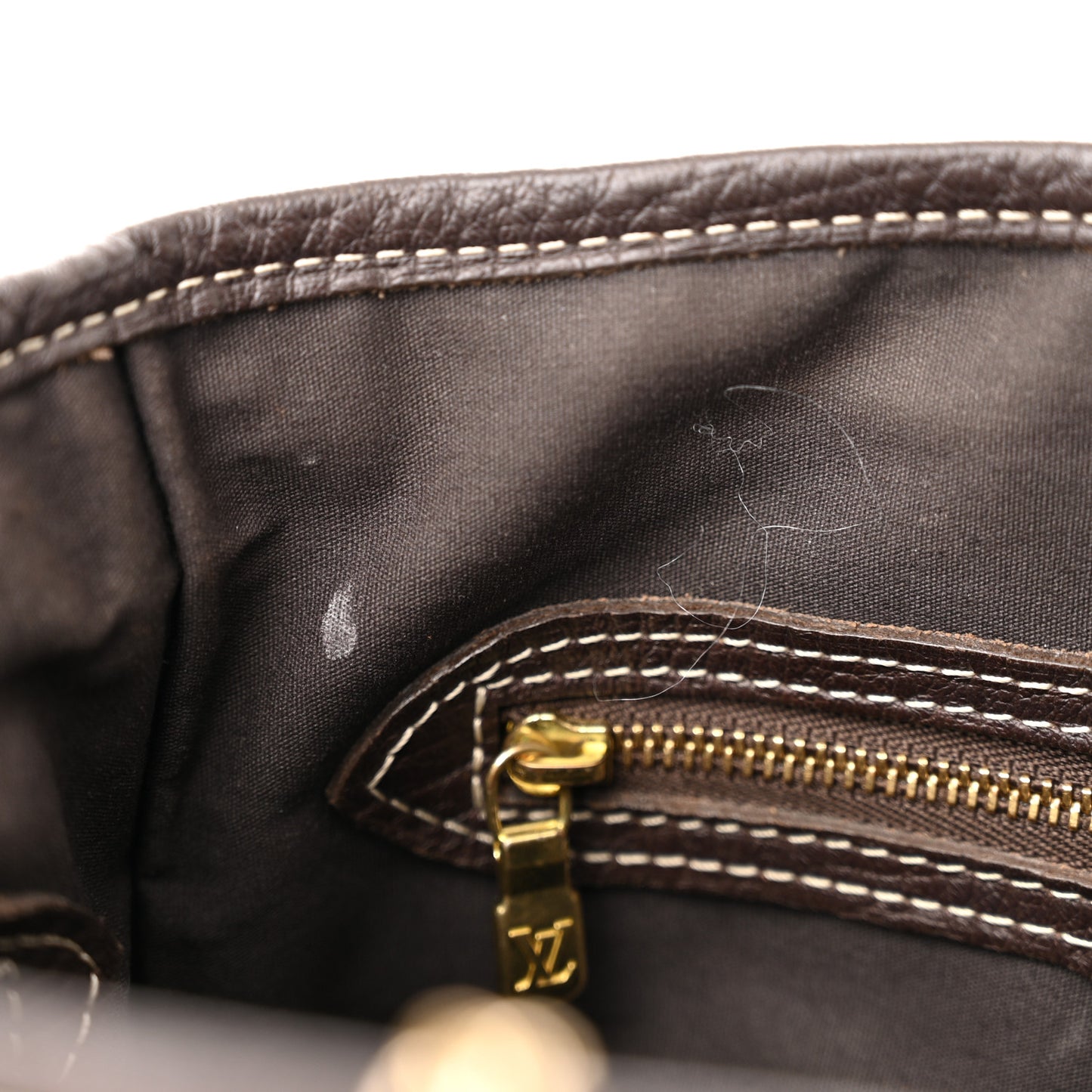 Mini Lin Monogram Bucket Bag Ebene