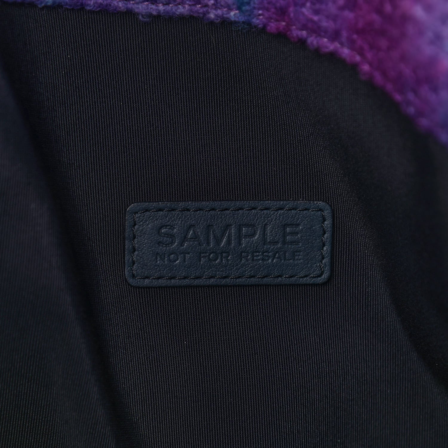 Chanel Wool Tweed CC Tote Purple Black Blue 10 of 11