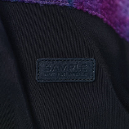 Chanel Wool Tweed CC Tote Purple Black Blue 10 of 11