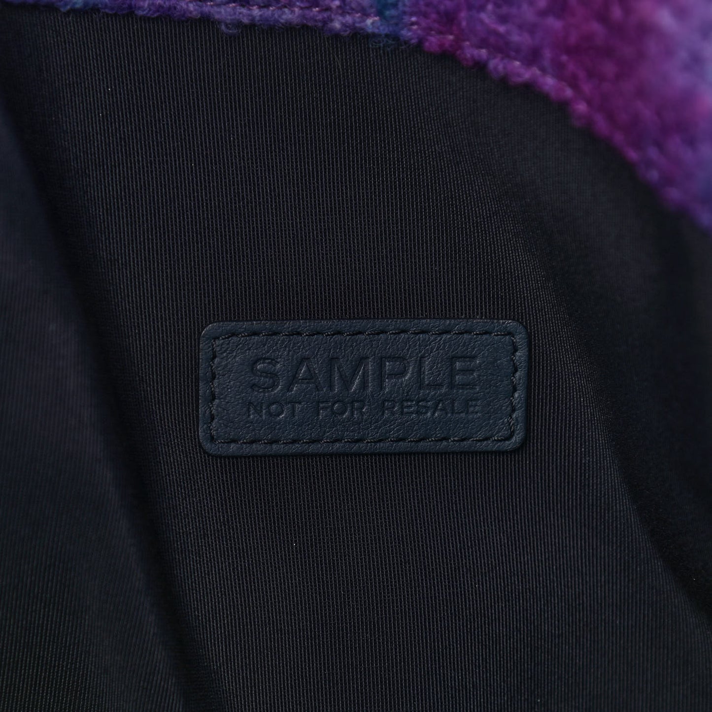 Wool Tweed CC Tote Purple Black Blue
