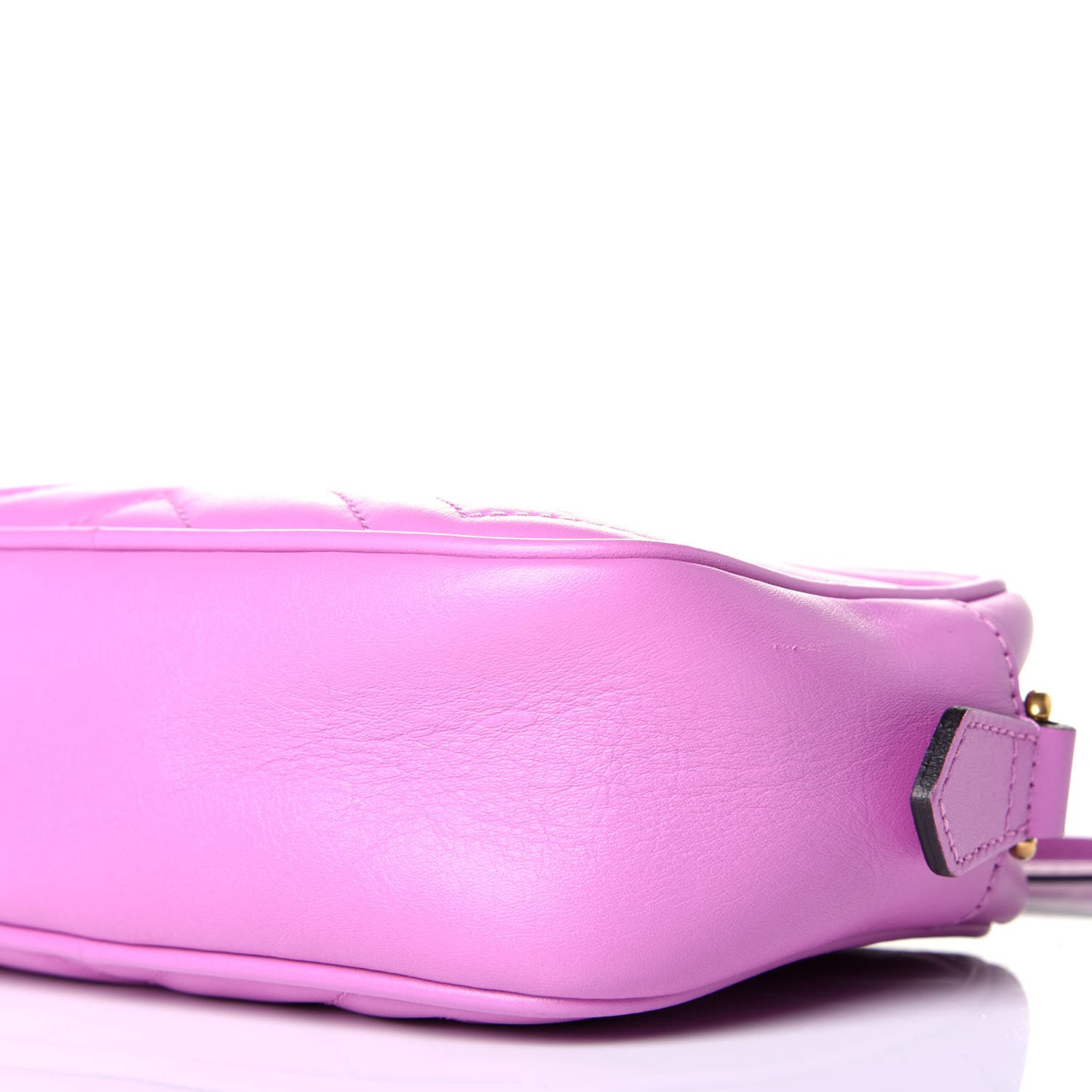 Calfskin Matelasse Mini GG Marmont Chain Shoulder Bag Candy Mousse