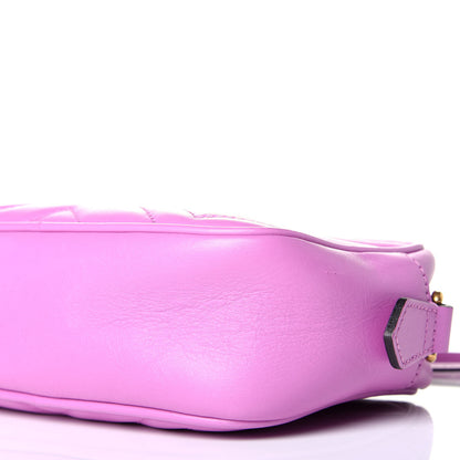 Gucci Calfskin Matelasse Mini GG Marmont Chain Shoulder Bag Candy Mousse 9 of 9