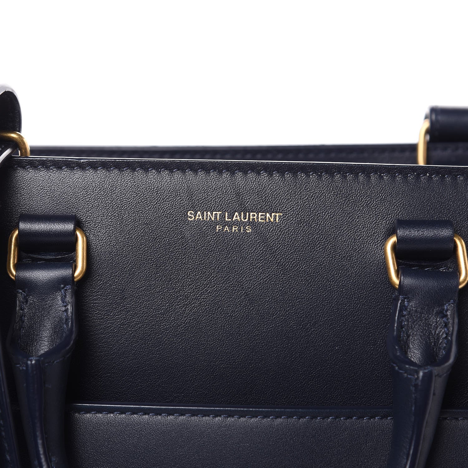 Saint Laurent Smooth Calfskin Small East Side Tote Midnight Blue 9 of 14