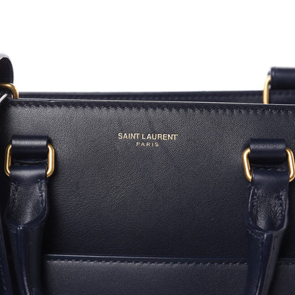 Saint Laurent Smooth Calfskin Small East Side Tote Midnight Blue 9 of 14