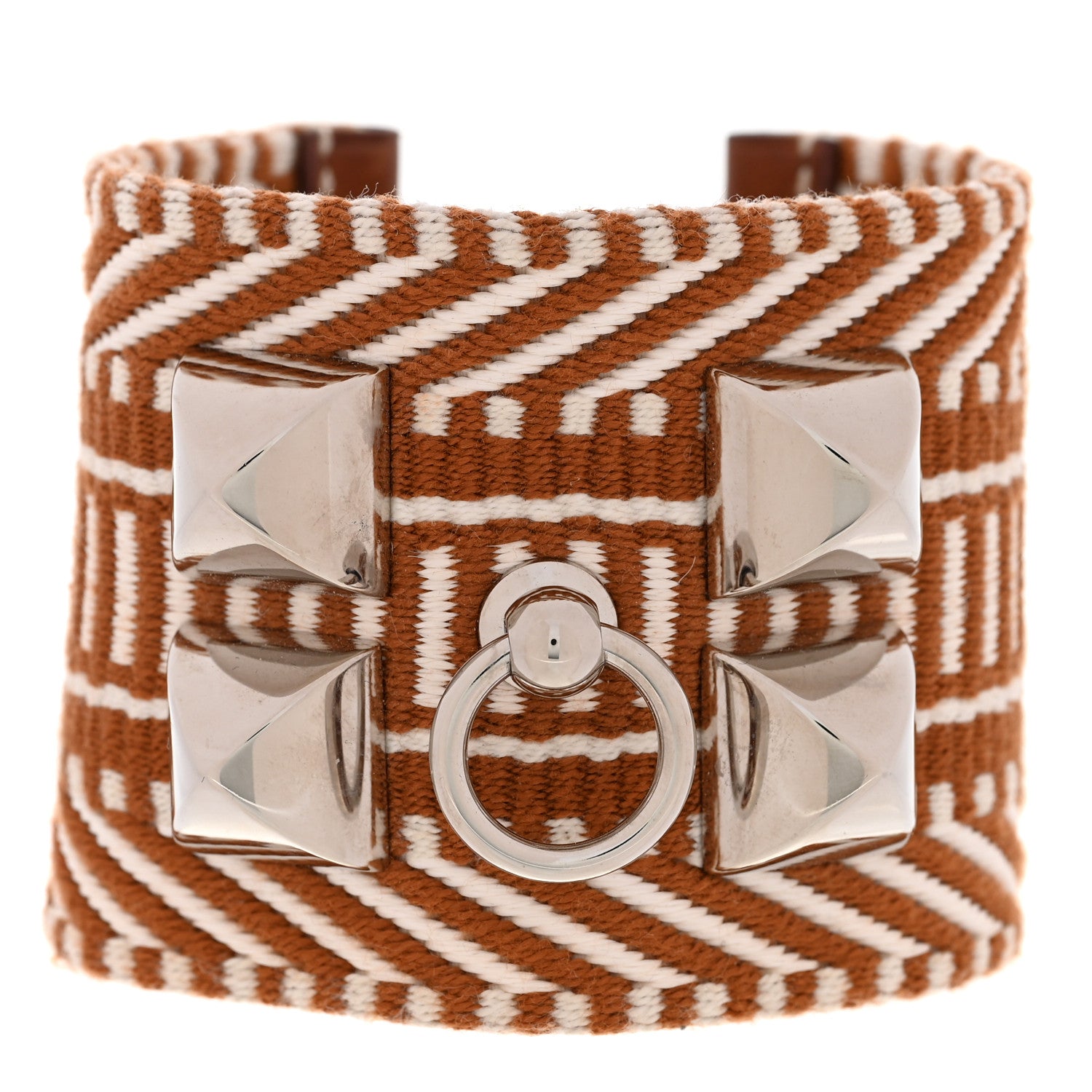 Hermes Toile Sombrero CDC Bracelet T2 Ecru Gold 1 of 10