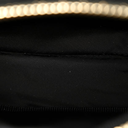 Chanel Velvet Effect Nylon Shiny Crumpled Calfskin Mini Quilted Chanel 25 Clutch With Chain Black 6 of 11
