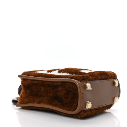 Fendi Shearling Plexiglass FF Mini Fendi Sunshine Shopper Tote Forresta White 4 of 8