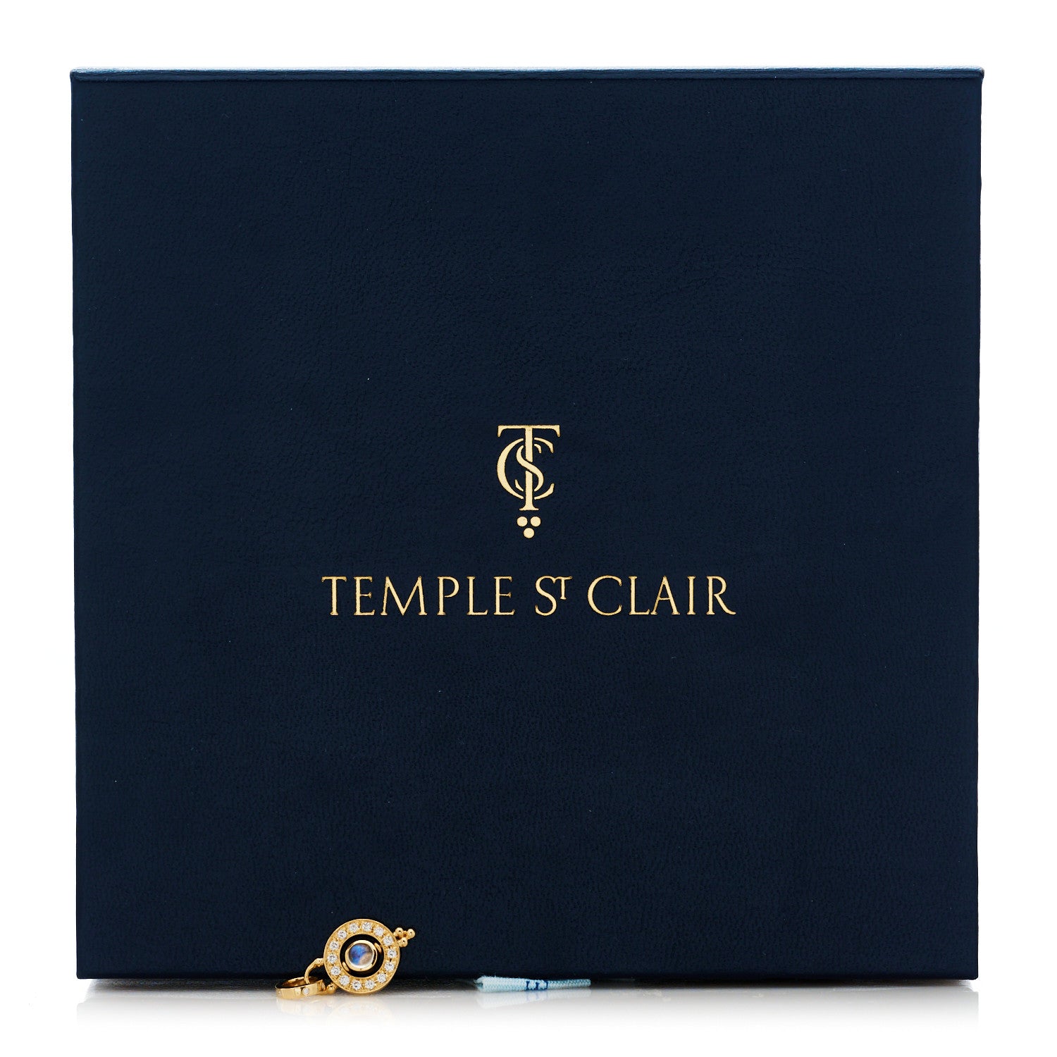 Temple St. Clair 18K Yellow Gold Diamond Blue Moonstone Mini Celestial Orbit Pendant 5 of 5