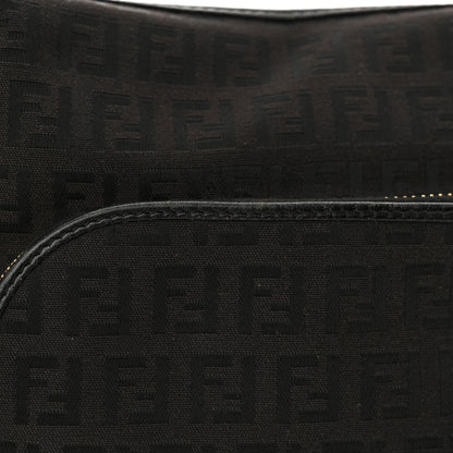 Fendi Zucchino Cuoio Chef Pocket Shoulder Bag Black 12 of 14