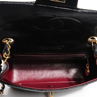 Chanel Lambskin Quilted Mini Square Flap Black 7 of 8