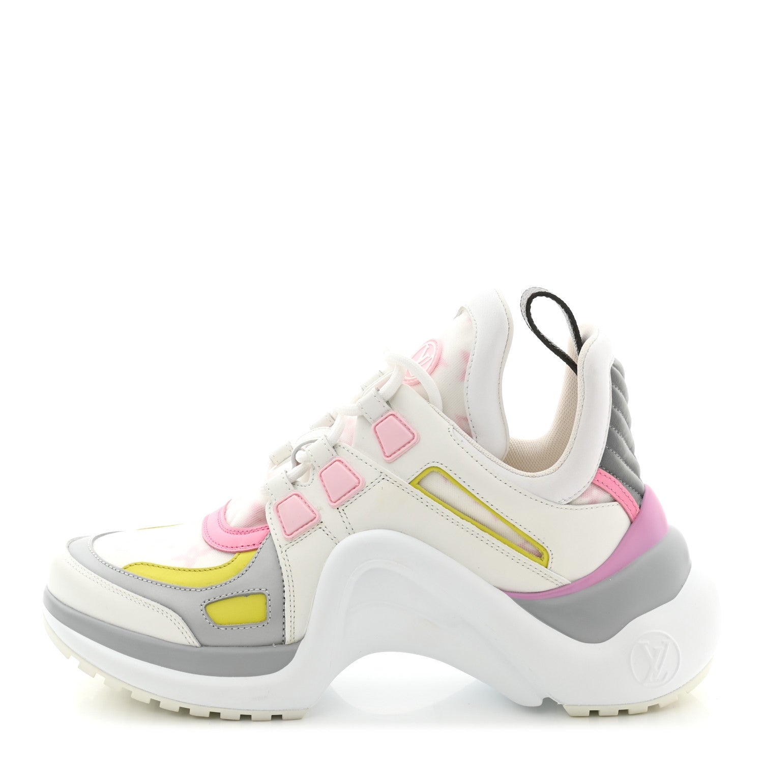 Louis Vuitton Calfskin Nylon LV Pop Archlight Sneaker 36 Pink Yellow 1 of 8
