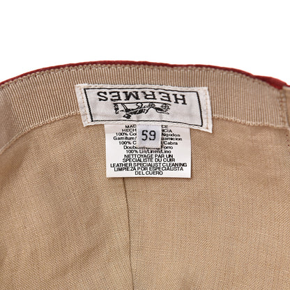 Hermes Cotton H Cap 59 Red 6 of 8