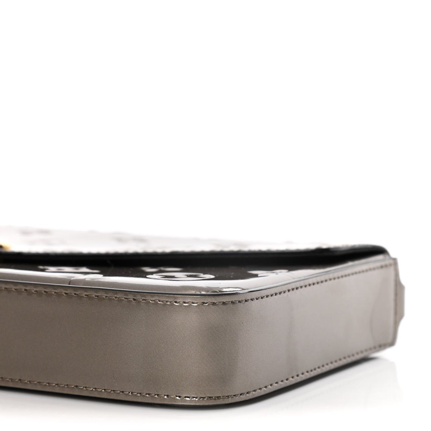 Vernis Felicie Pochette Chain Wallet Champagne Metallise