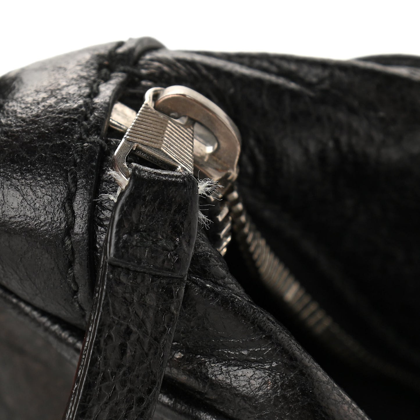 Agneau Classic Silver Hardware Reporter Shoulder Bag Black