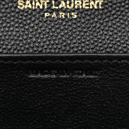 Saint Laurent Grain De Poudre Uptown Chain Wallet Black 8 of 12