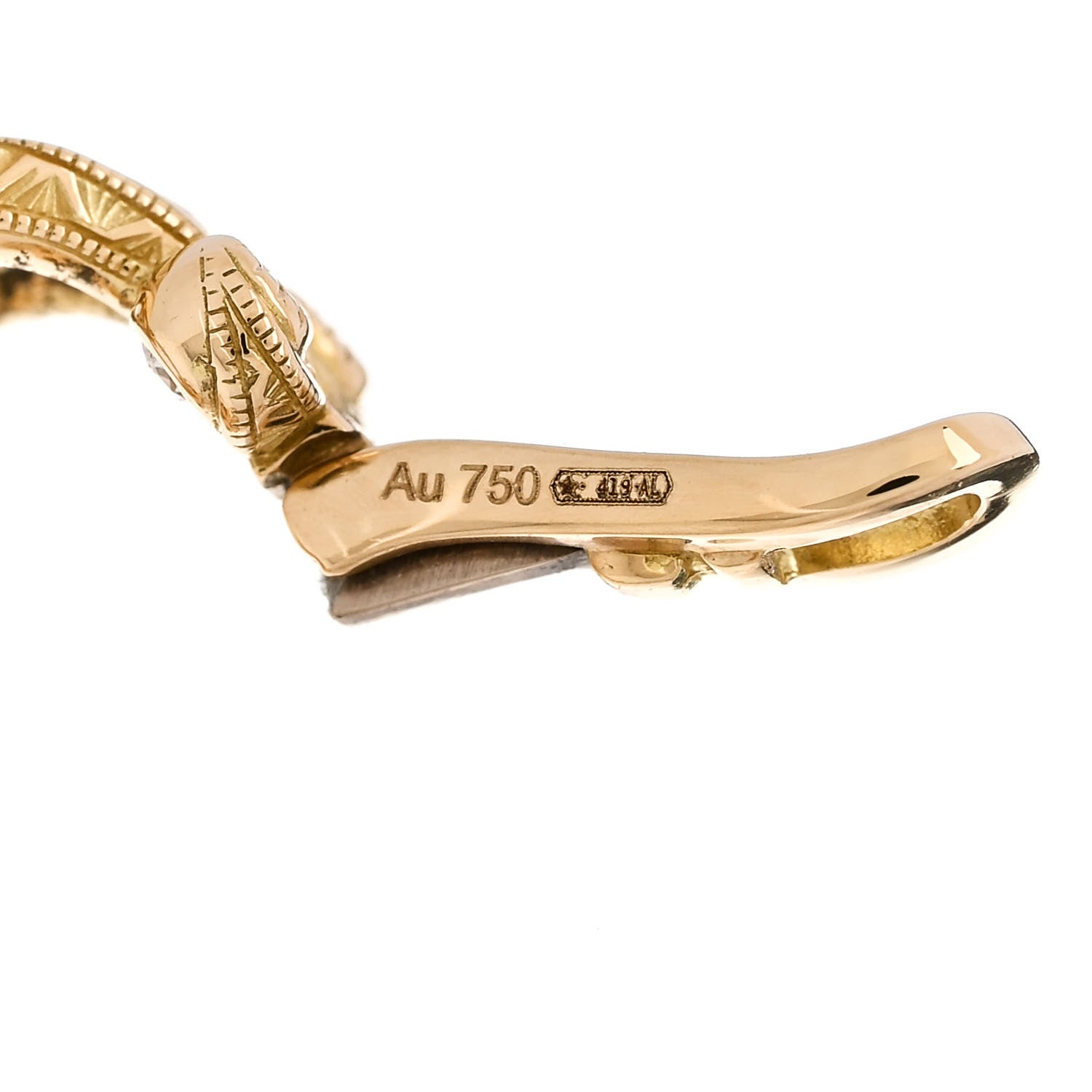 Gucci 18K Yellow Gold Diamond Flora Pave Earrings 5 of 5