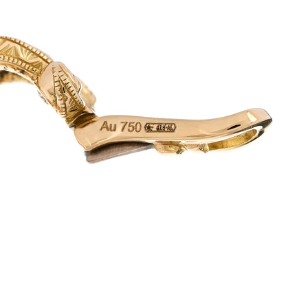 Gucci 18K Yellow Gold Diamond Flora Pave Earrings 5 of 5