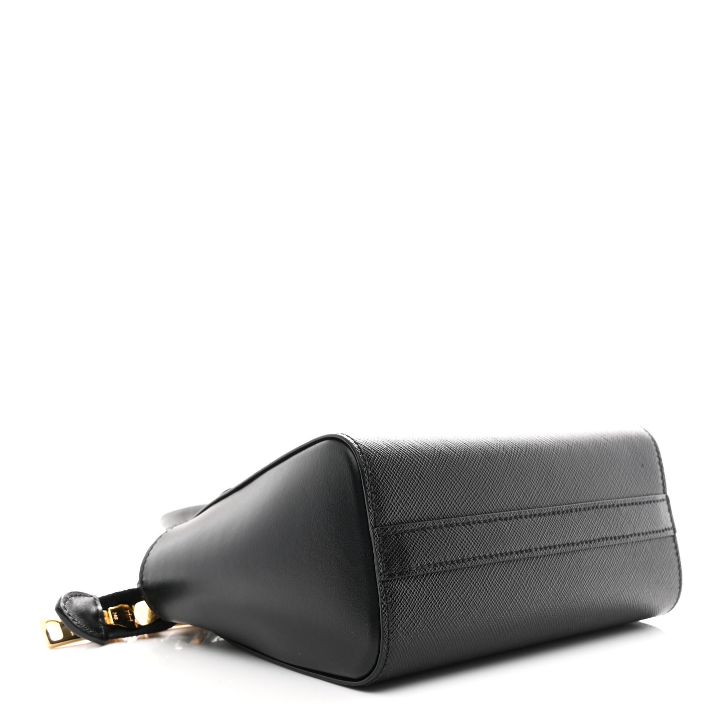 Saffiano Soft Calfskin Mini Zippered Crossbody Black