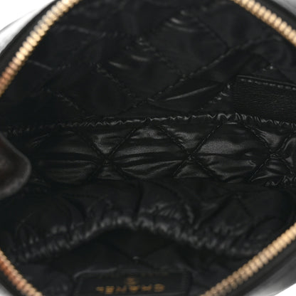 Chanel Lambskin Quilted Small Curvy Pouch Cosmetic Case Black 5 of 9